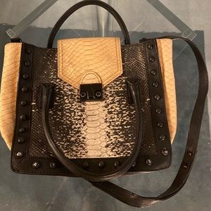 Loeffler Randall Mixed Media Leather Bag